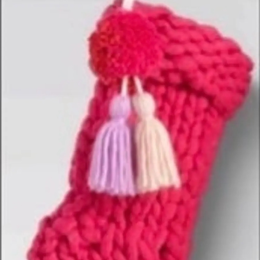 Opal House Target hot pink Chunk Knit 2023 Stocking